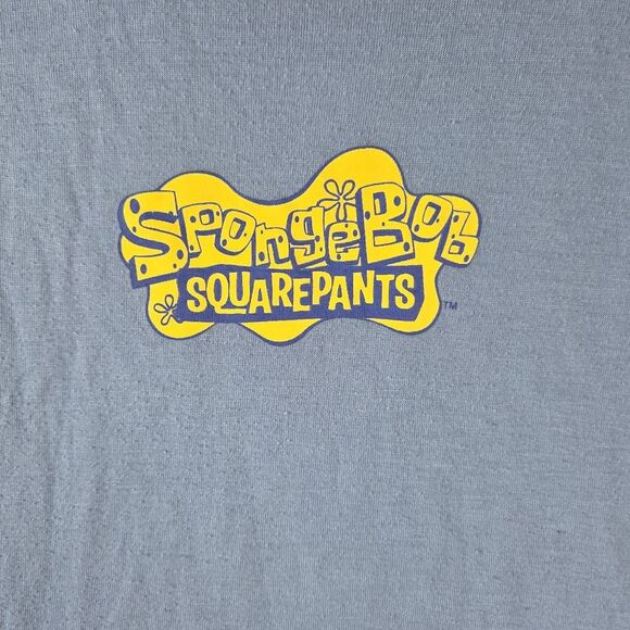 Nickelodeon Women's SpongeBob SquarePants Crew Neck Graphic T-Shirt Blue Large - Picture 2 of 9